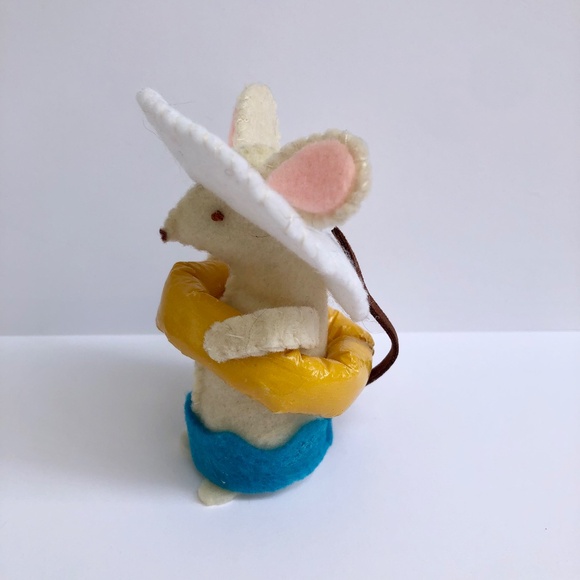 Summer Vacation Mouse Art Doll with Yellow Inner Tube Float - Picture 6 of 7